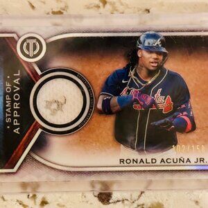 2021 Ronald Acuna Jr. Certified STAMP OF APPROVAL Relic PATCH Card /150